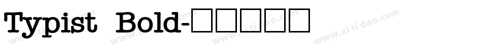 Typist Bold字体转换